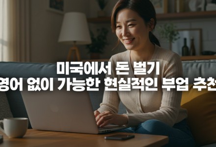 미국 한인 재택 부업 5가지: 영어가 약해도 문제없어요