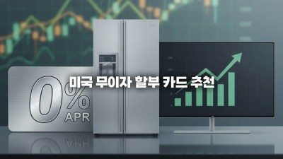 미국 무이자 할부 카드 추천: 0% APR로 이자 없이 가전제품 구매 가능한 카드 비교